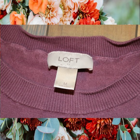 LOFT lightweight Mauve sweater – size M - Picture 2 of 2